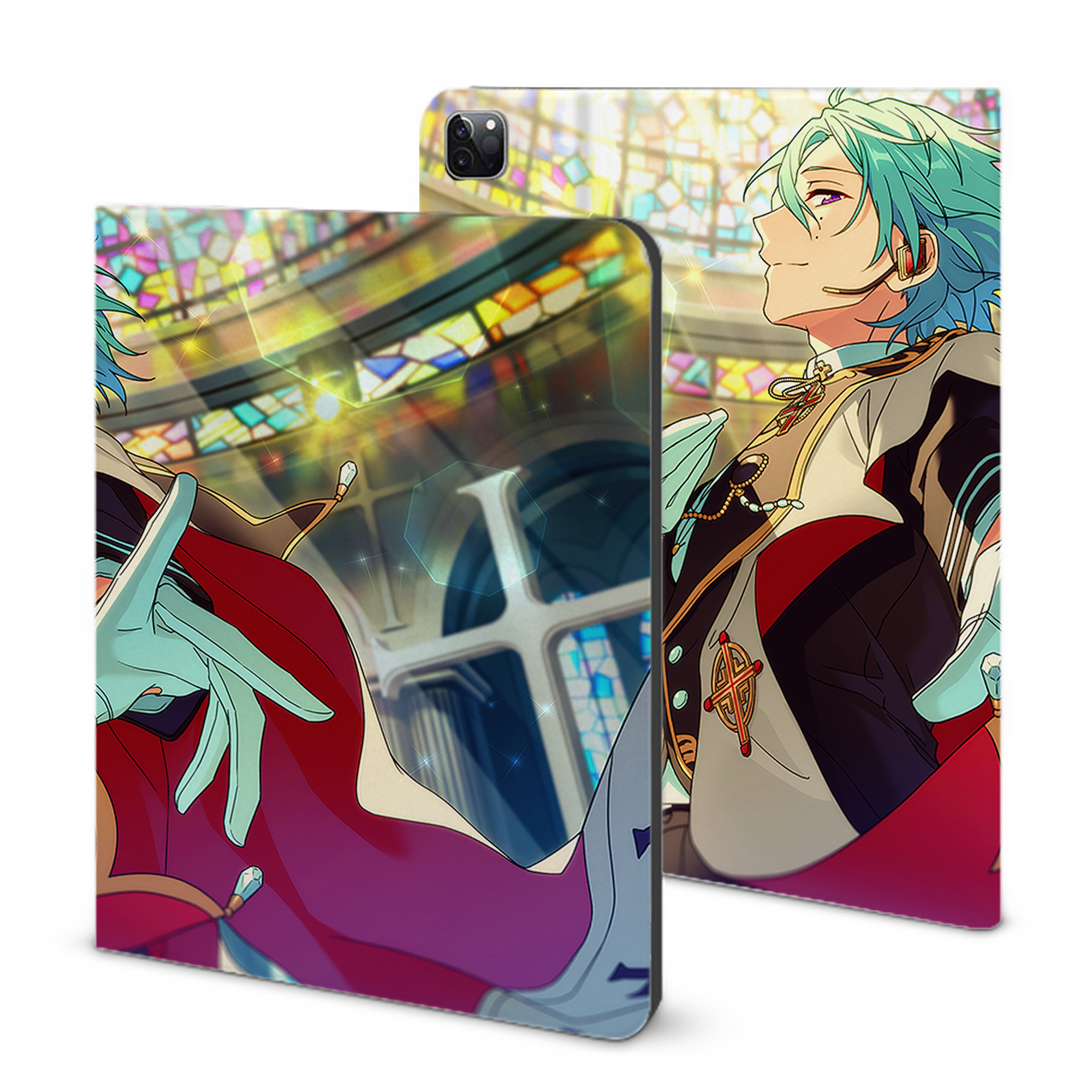 （画像用） あんさんぶるスターズ! Ensemble Stars IPad ケース ブック型 PUレザー TPU 耐衝撃 軽量 薄型 ペン収納なし 全面保護 IPad 各モデル対応